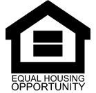 HUD Fair Housing Logo which is a house outline with an equal sign in it