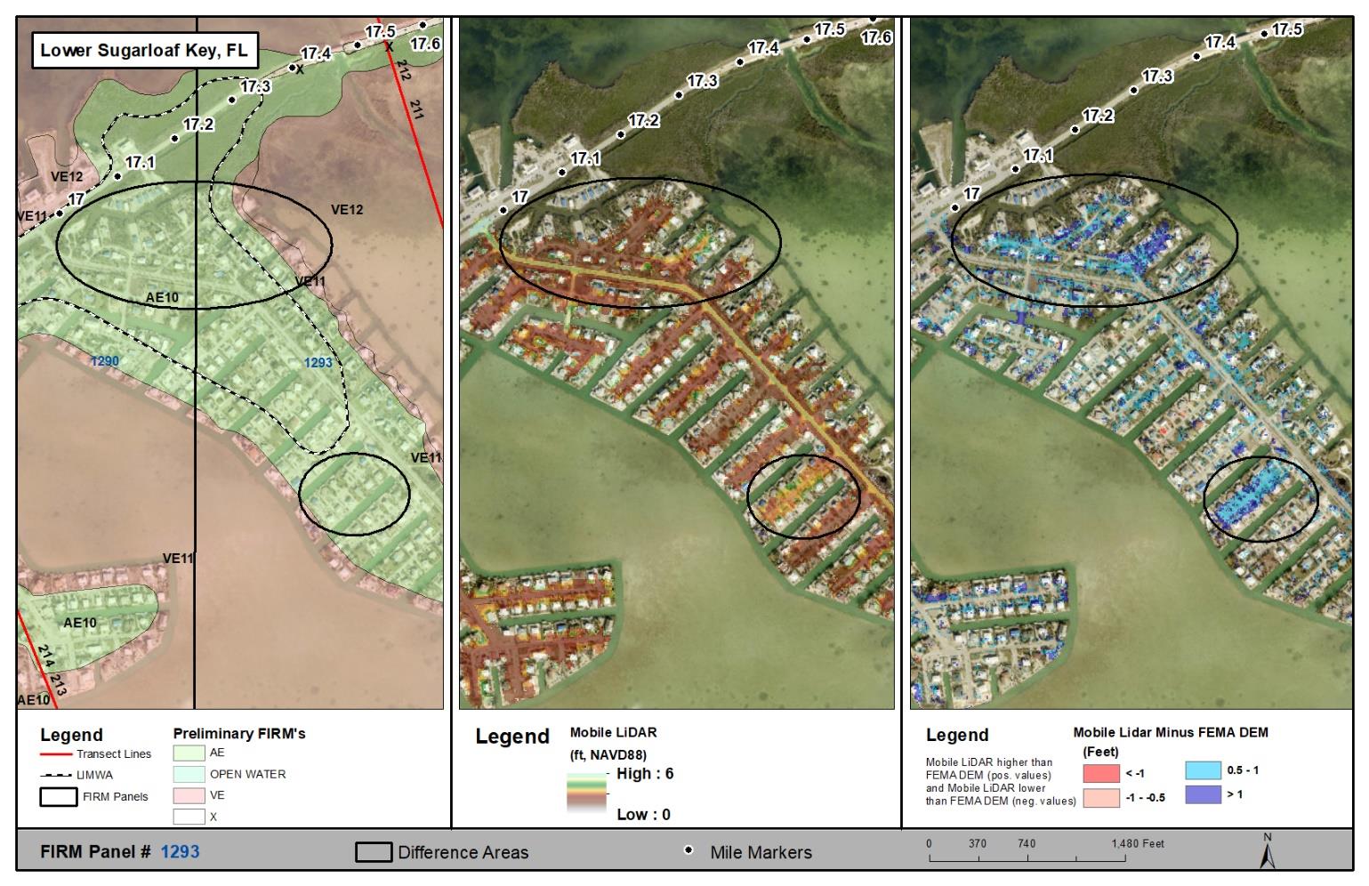 Lower Sugarloaf Key comparison at different levels
